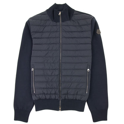 Moncler Padded Cotton Cardigan Navy
