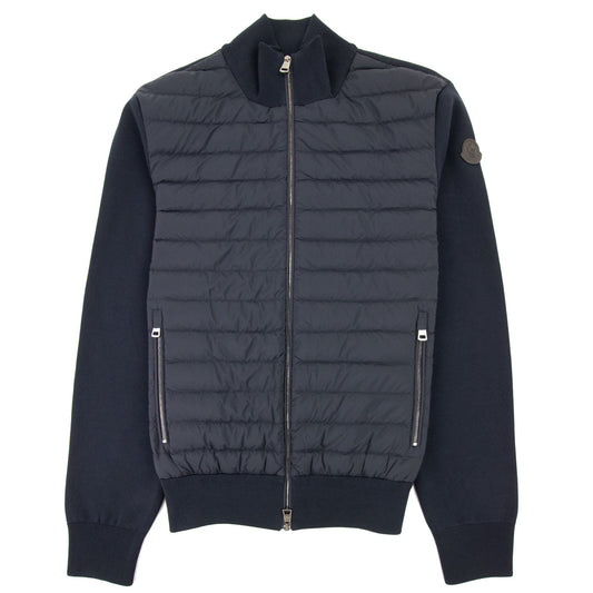 Moncler Padded Cotton Cardigan Navy
