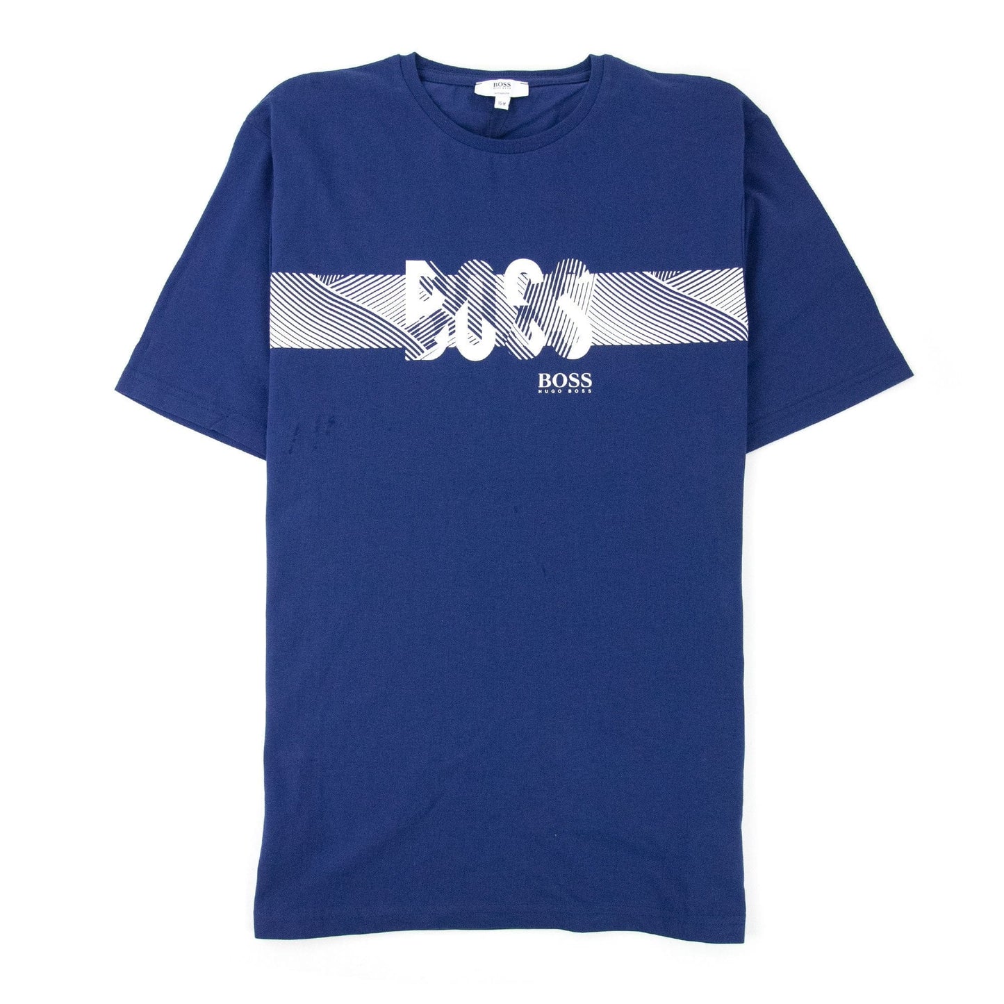 Hugo Boss Kids Block Logo L/s T Shirt Navy Blue