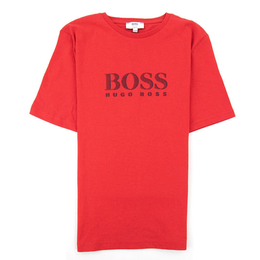 Hugo Boss Kids Shadow Logo T Shirt Red