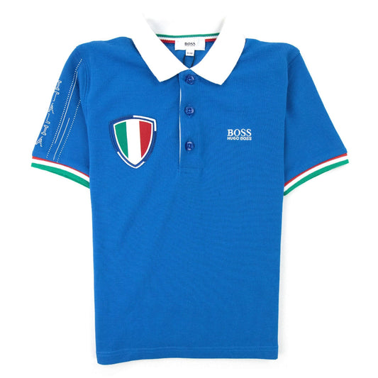 Hugo Boss Kids Italia Sport S/s Polo Blue
