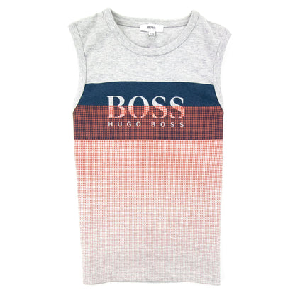 Hugo Boss Kids Logo Tank Top Light Grey