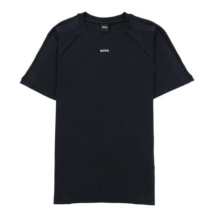 Hugo Boss Tee Tape Logo T Shirt Black 001