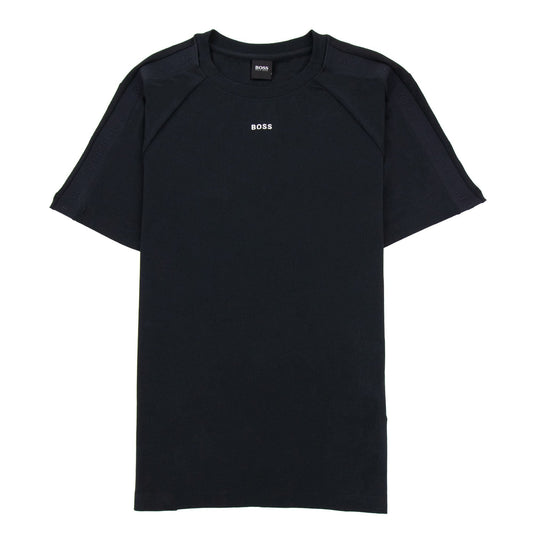 Hugo Boss Tee Tape Logo T Shirt Black 001