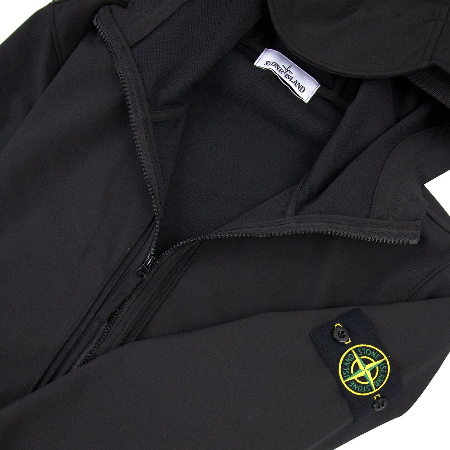 Stone Island 40427 Dye Technology Light Soft Shell Jacket Black V0029