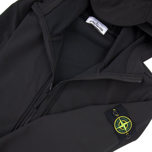 Stone Island 40427 Dye Technology Light Soft Shell Jacket Black V0029