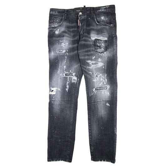 Dsquared2 Black Ripped Wash Skater Jean Black