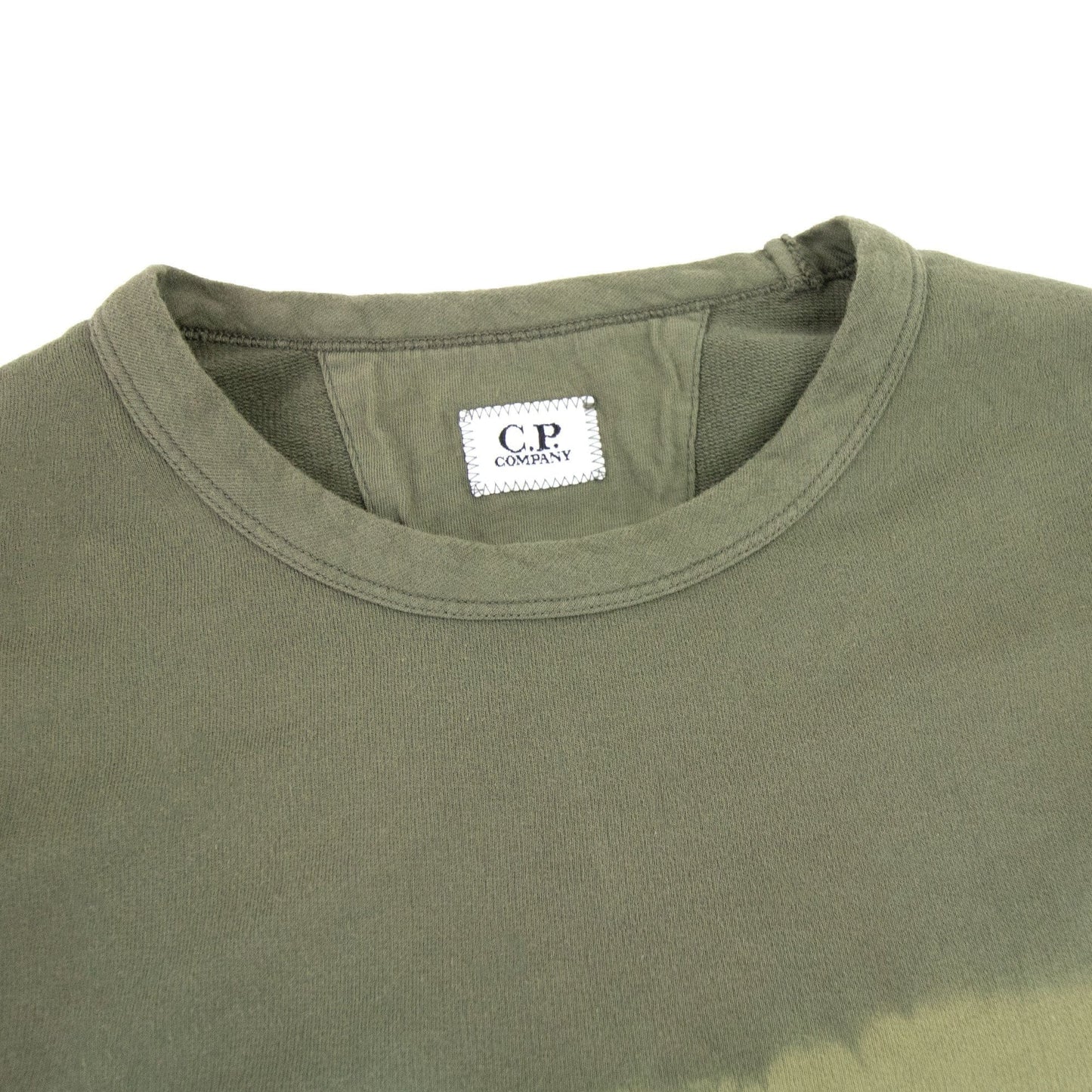 Cp Company Light Fleece Tie-dye Logo Sweatshirt Khaki
