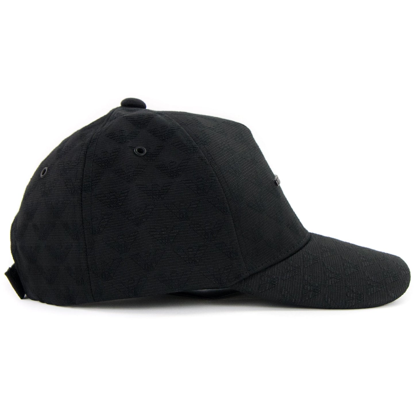 Emporio Armani Fabric Baseball Cap With Jacquard Monogram Black