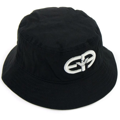 Emporio Armani Cloche Hat With R-EAcreate Logo Embroidery Black