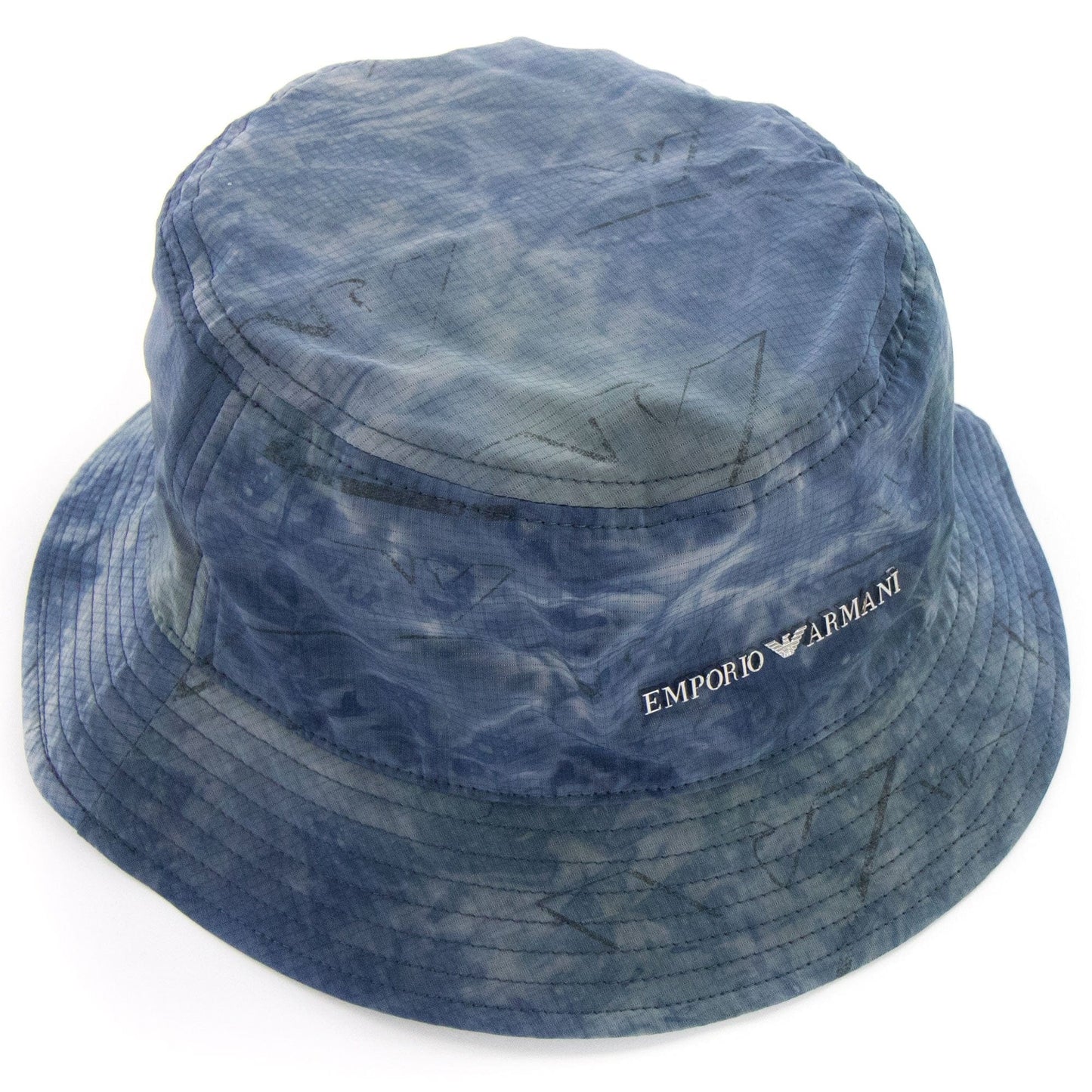 Emporio Armani Gradient Nylon Cloche Hat Blue