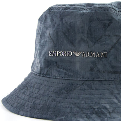 Emporio Armani Gradient Nylon Cloche Hat Grey