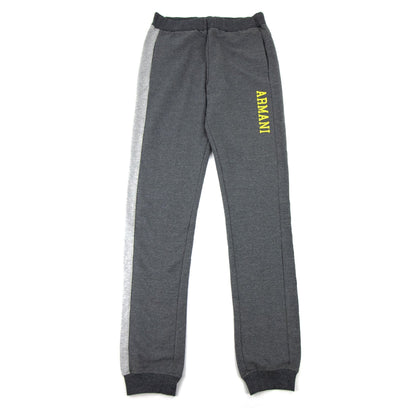 Armani Junior Side Logo Jogging Pants Dark Grey