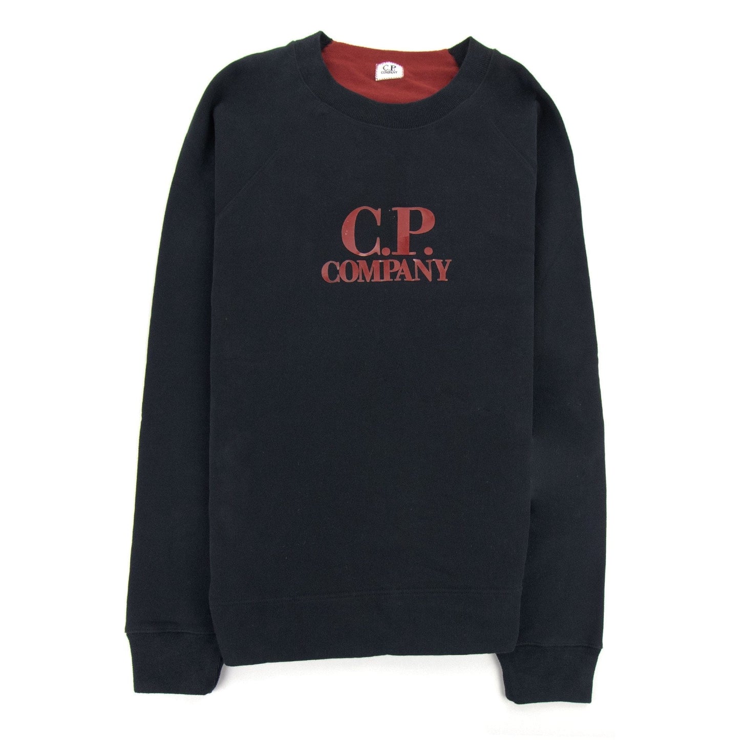 Cp Company Rubber Logo Sweatshirt Navy