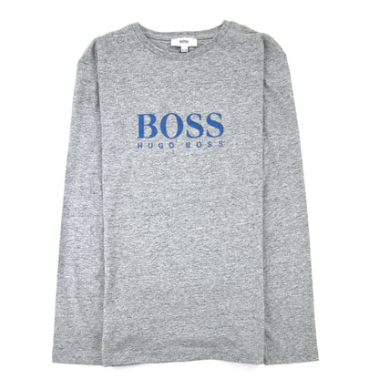 Hugo Boss Kids Ls Top Boss Sign Chest Grey Marl