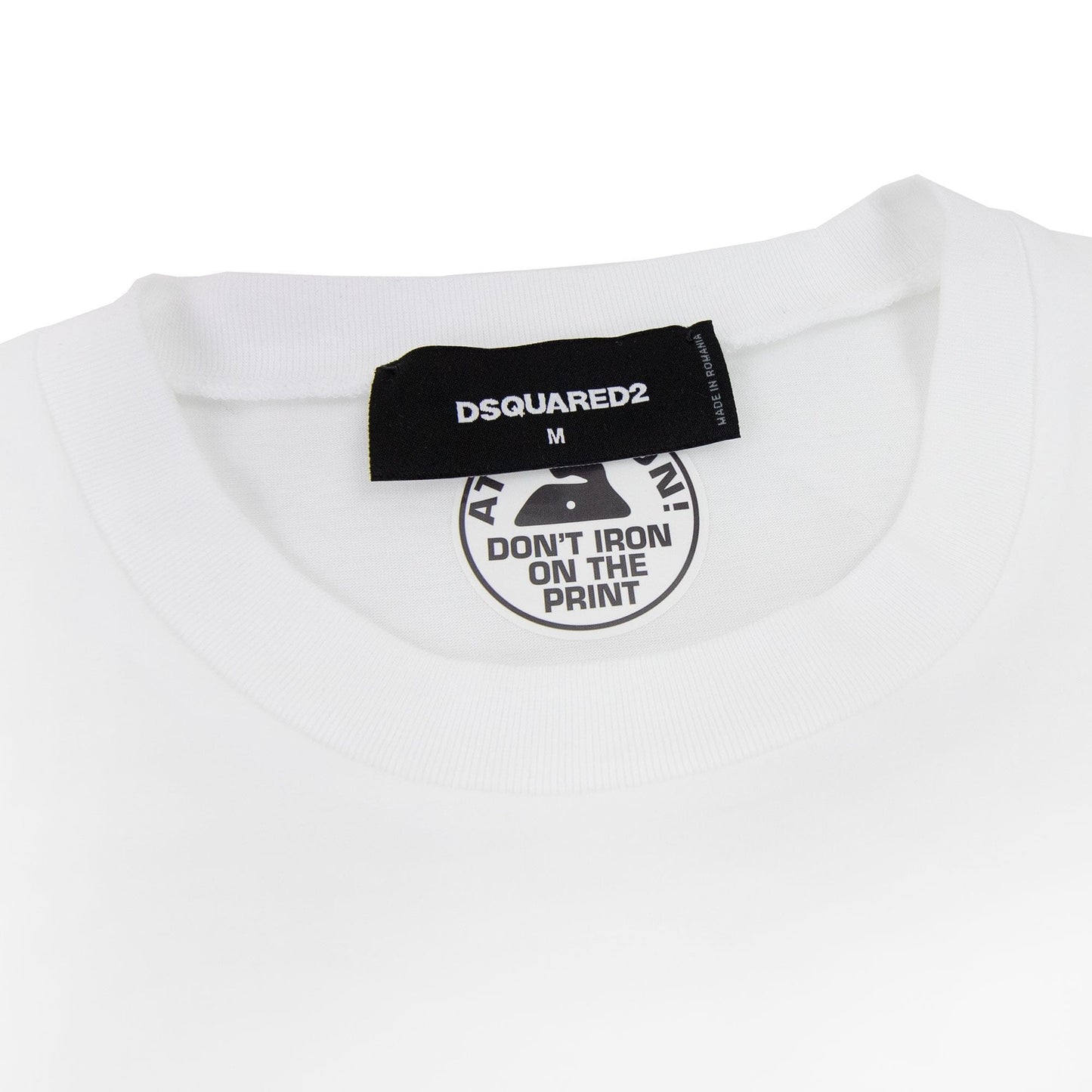 Dsquared2 Logo Super Crew T Shirt White 100