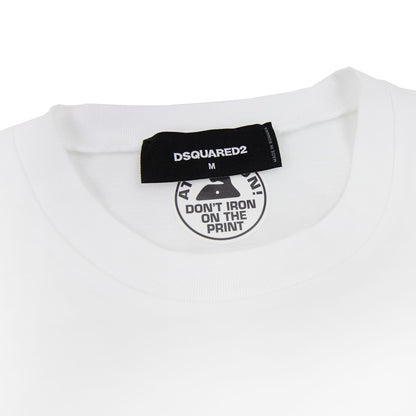 Dsquared2 Logo Super Crew T Shirt White 100
