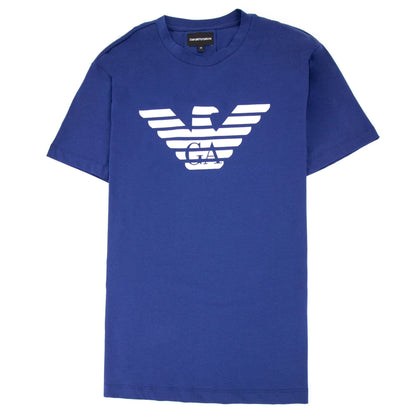 Emporio Armani Pima-jersey T-shirt With Logo Elec Blue