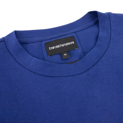 Emporio Armani Pima-jersey T-shirt With Logo Elec Blue