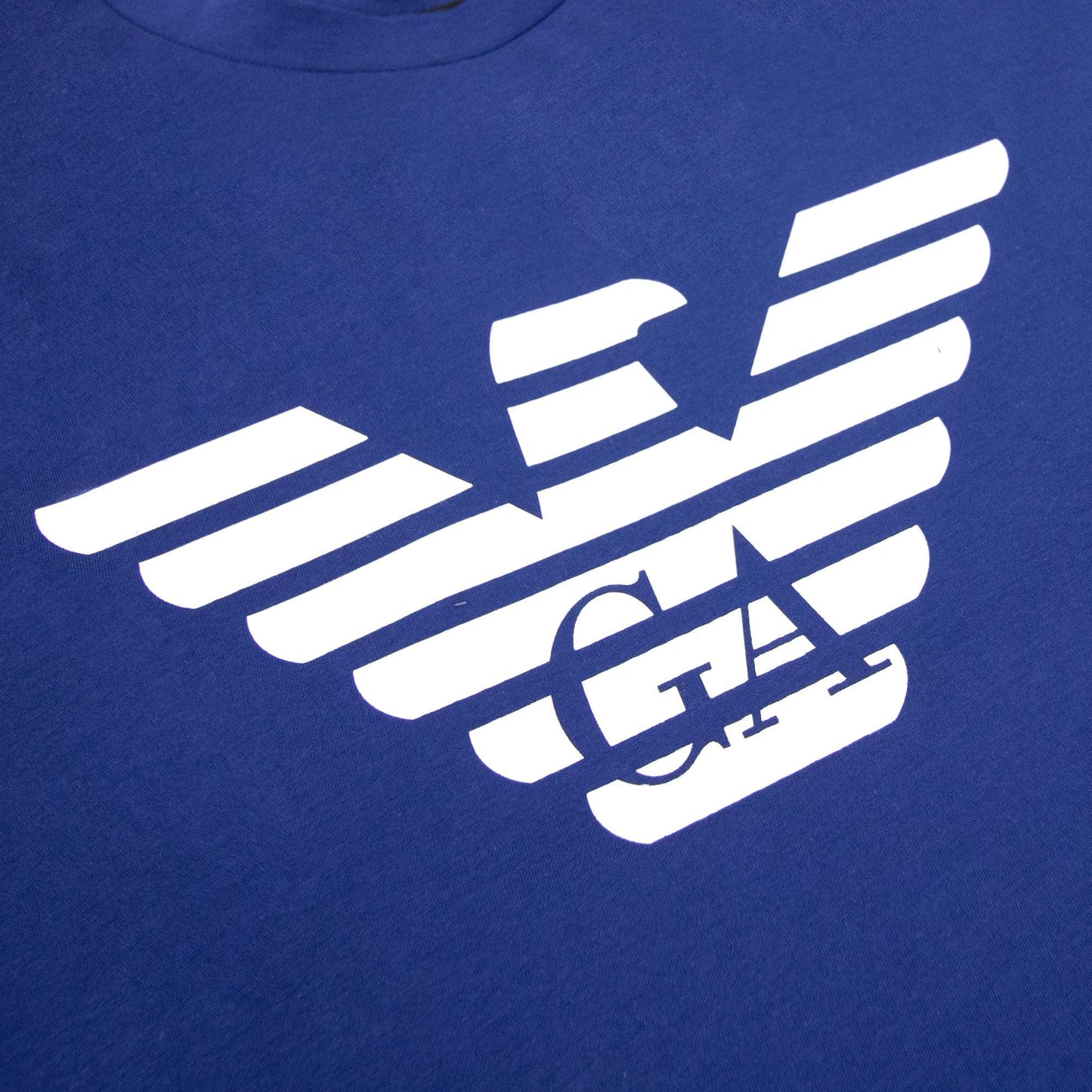 Emporio Armani Pima-jersey T-shirt With Logo Elec Blue
