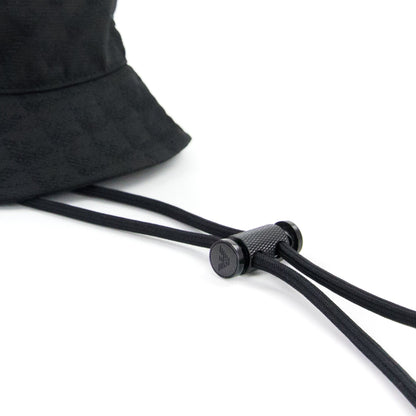 Emporio Armani All-over Eagle Jacquard Cloche Hat With Strap Black