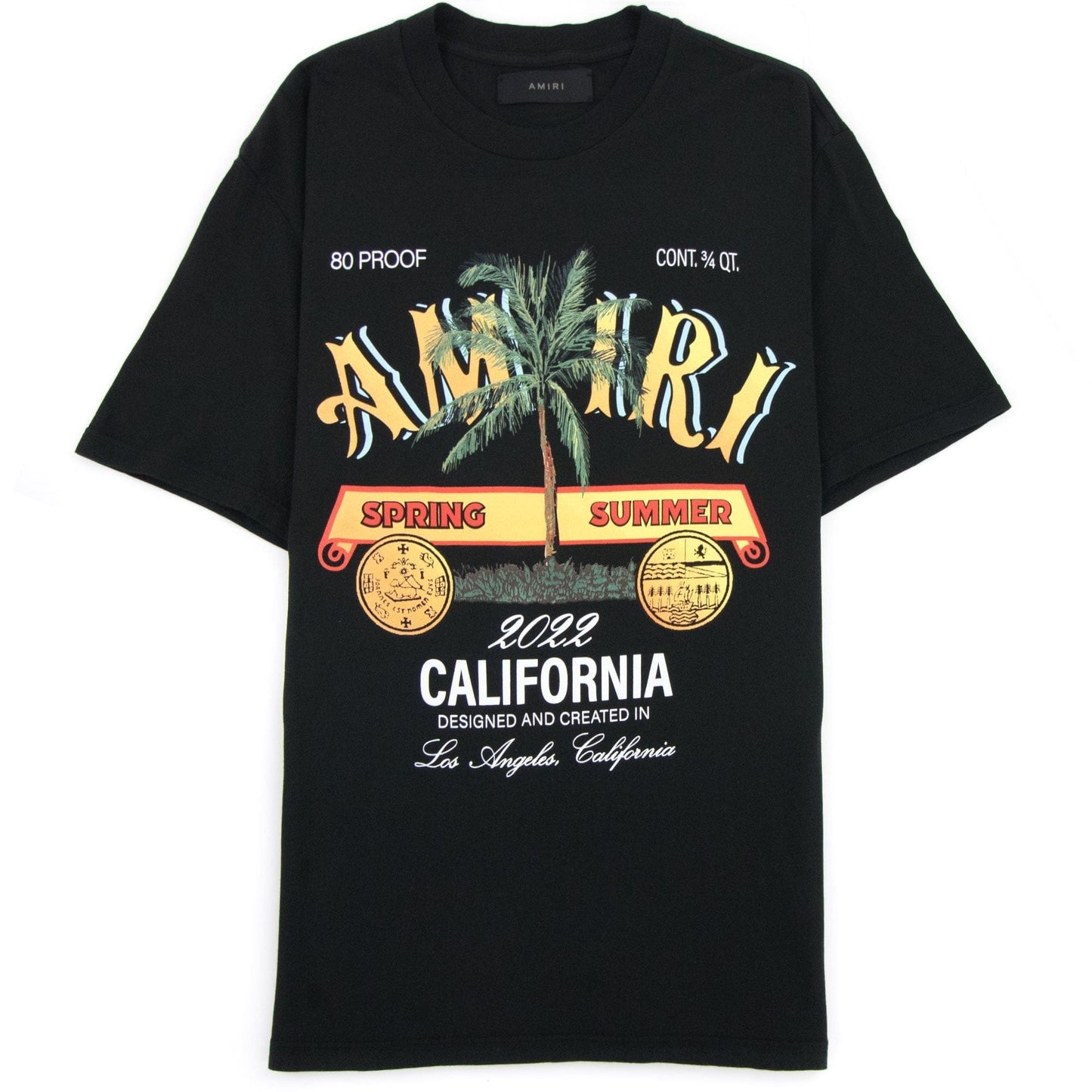 Amiri Amiri Rum Label Tee Black