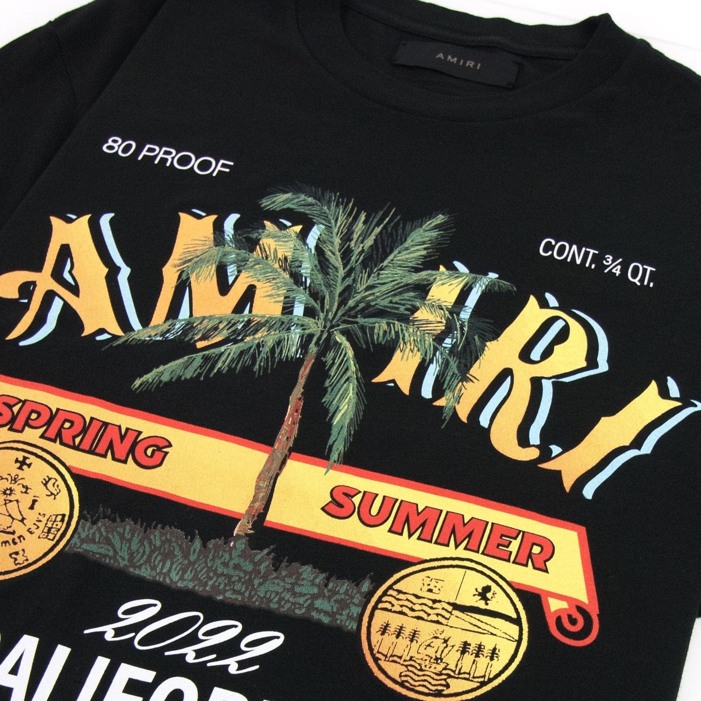 Amiri Amiri Rum Label Tee Black