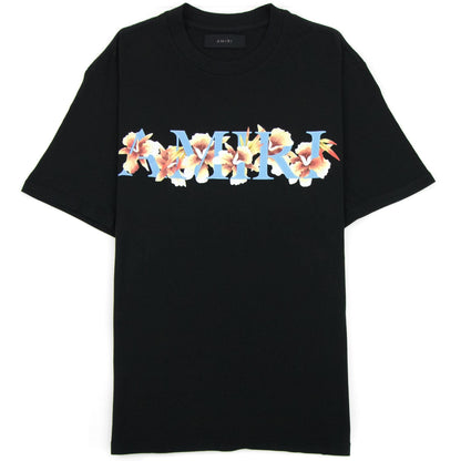Amiri Amiri Hibiscus Logo Tee Black