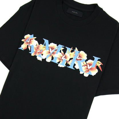 Amiri Amiri Hibiscus Logo Tee Black