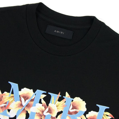 Amiri Amiri Hibiscus Logo Tee Black
