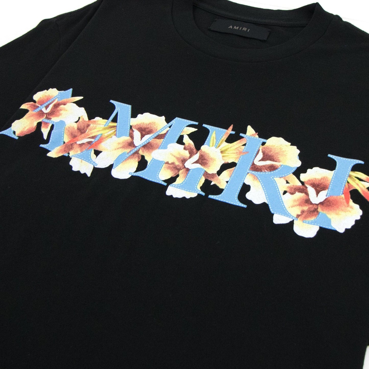 Amiri Amiri Hibiscus Logo Tee Black