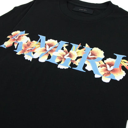 Amiri Amiri Hibiscus Logo Tee Black