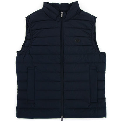 Emporio Armani Quilted-nylon Sleeveless Down Jacket Navy