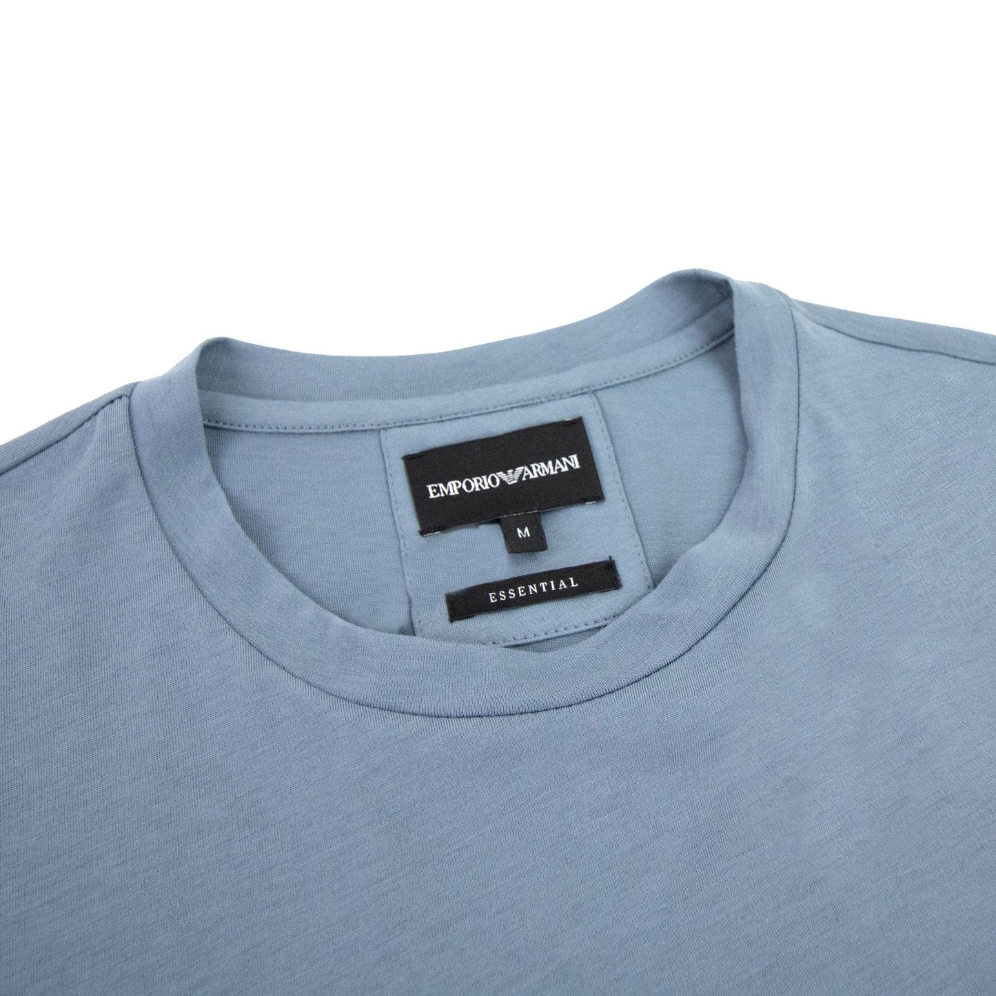 Emporio Armani Pima-jersey T-shirt With Logo Petrol Blue