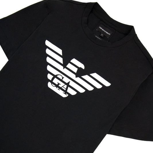Emporio Armani Pima-jersey T-shirt With Logo Black