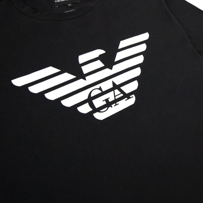 Emporio Armani Pima-jersey T-shirt With Logo Black