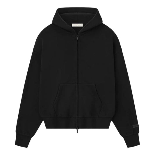 Fear of God Essentials Classic Full Zip Hoodie 'Jet Black' 192SP254780F