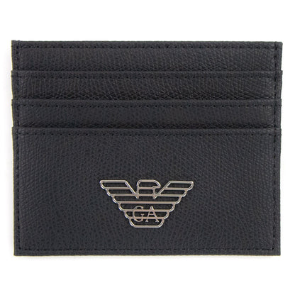 Emporio Armani Card Holder With Eagle Plaque Black