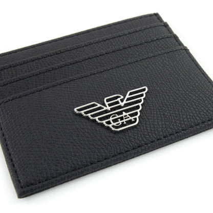 Emporio Armani Card Holder With Eagle Plaque Black