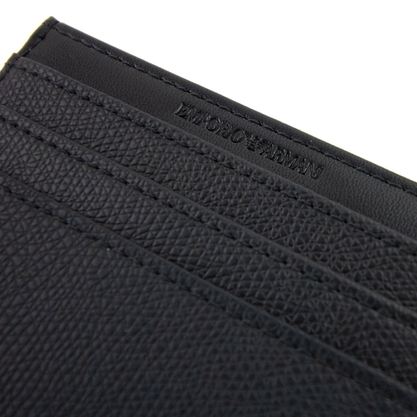 Emporio Armani Card Holder With Eagle Plaque Black