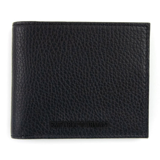 Emporio Armani Tumbled Leather Wallet With Coin Purse Black