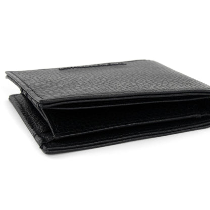 Emporio Armani Tumbled Leather Wallet With Coin Purse Black