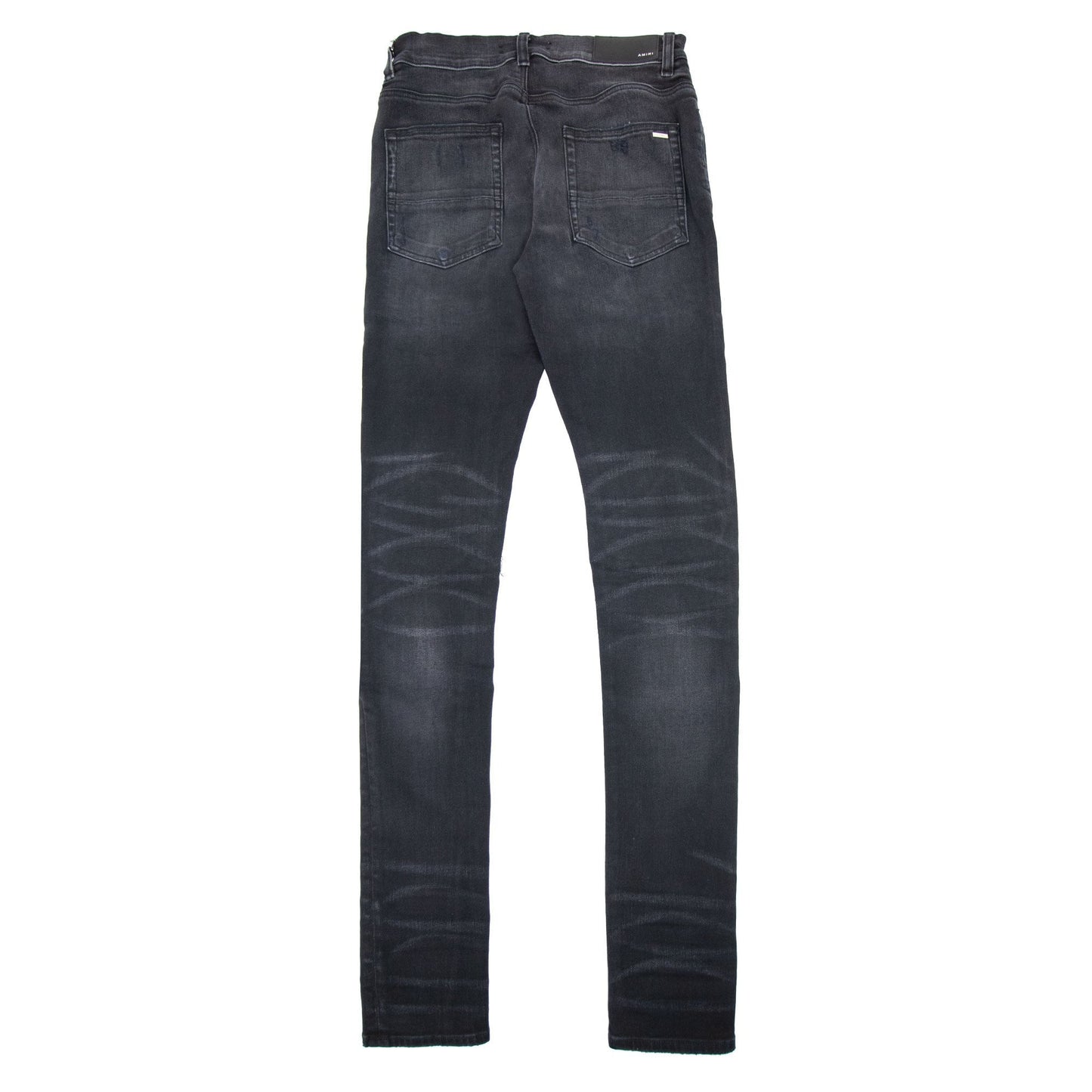 Amiri Mx1 Ultra Suede Slim-fit Stretch-denim Aged Black