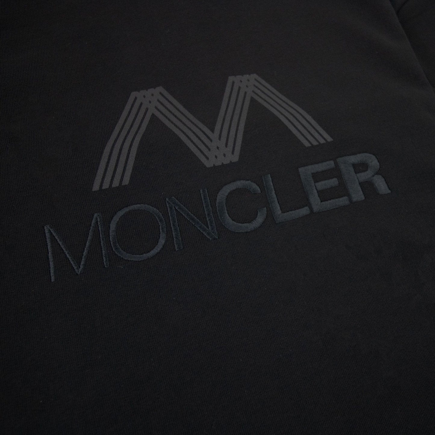 Moncler Tricolour Accent Zip-up Hoodie Black
