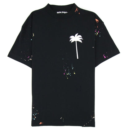 Palm Angels Pxp Painted Classic T Shirt Black/white