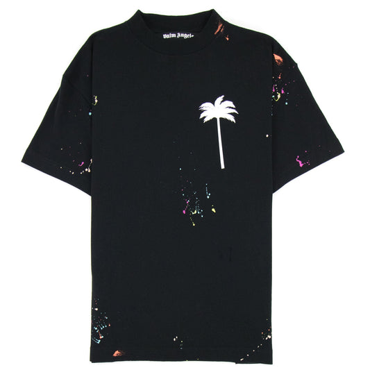Palm Angels Pxp Painted Classic T Shirt Black/white