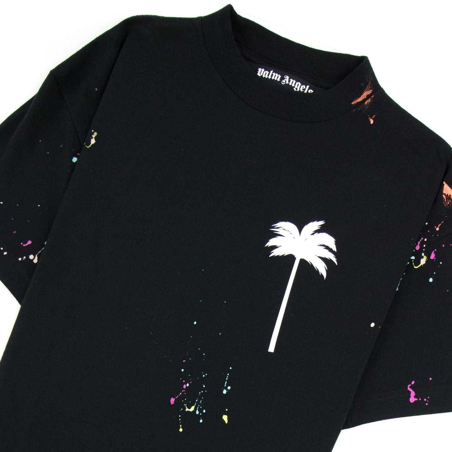 Palm Angels Pxp Painted Classic T Shirt Black/white