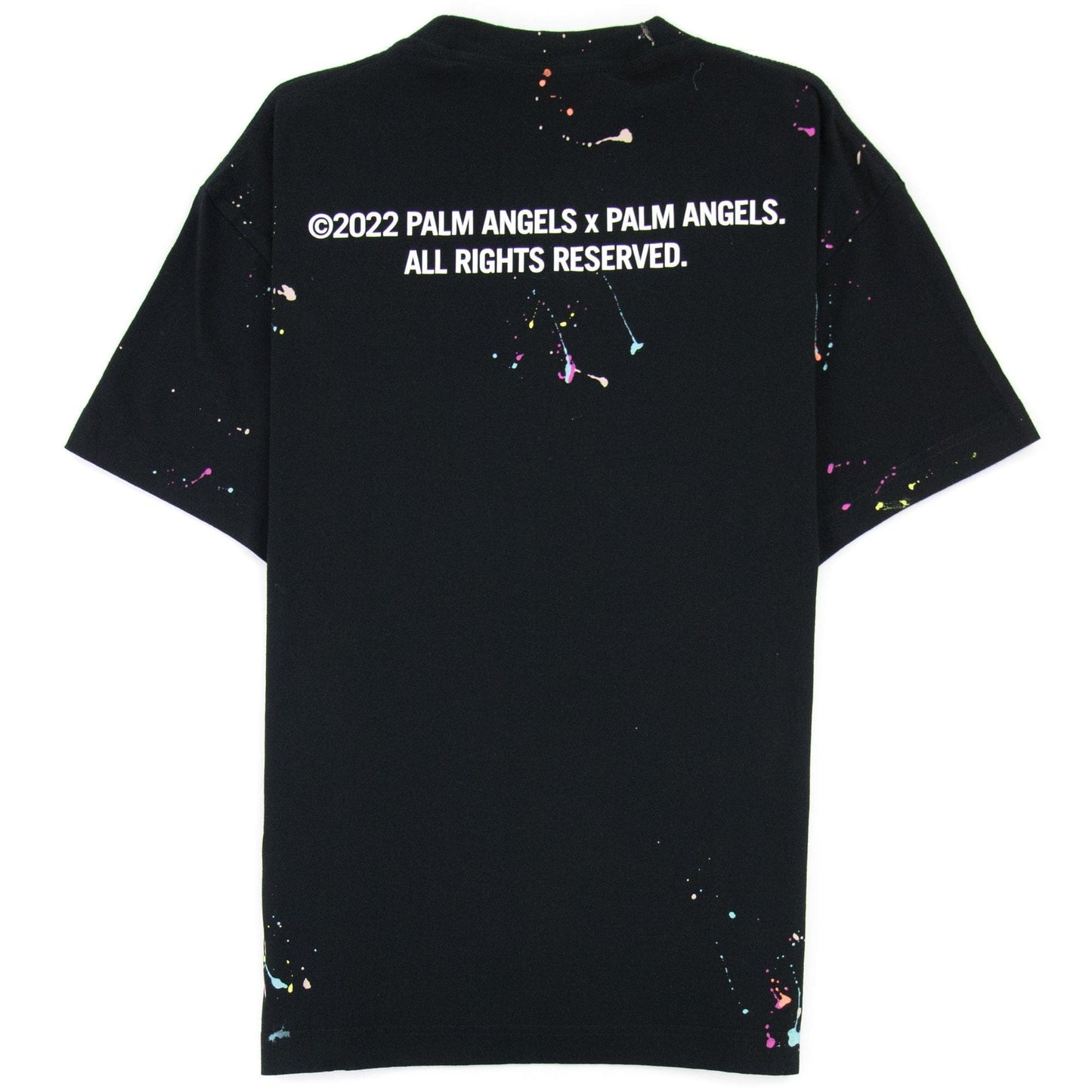 Palm Angels Pxp Painted Classic T Shirt Black/white