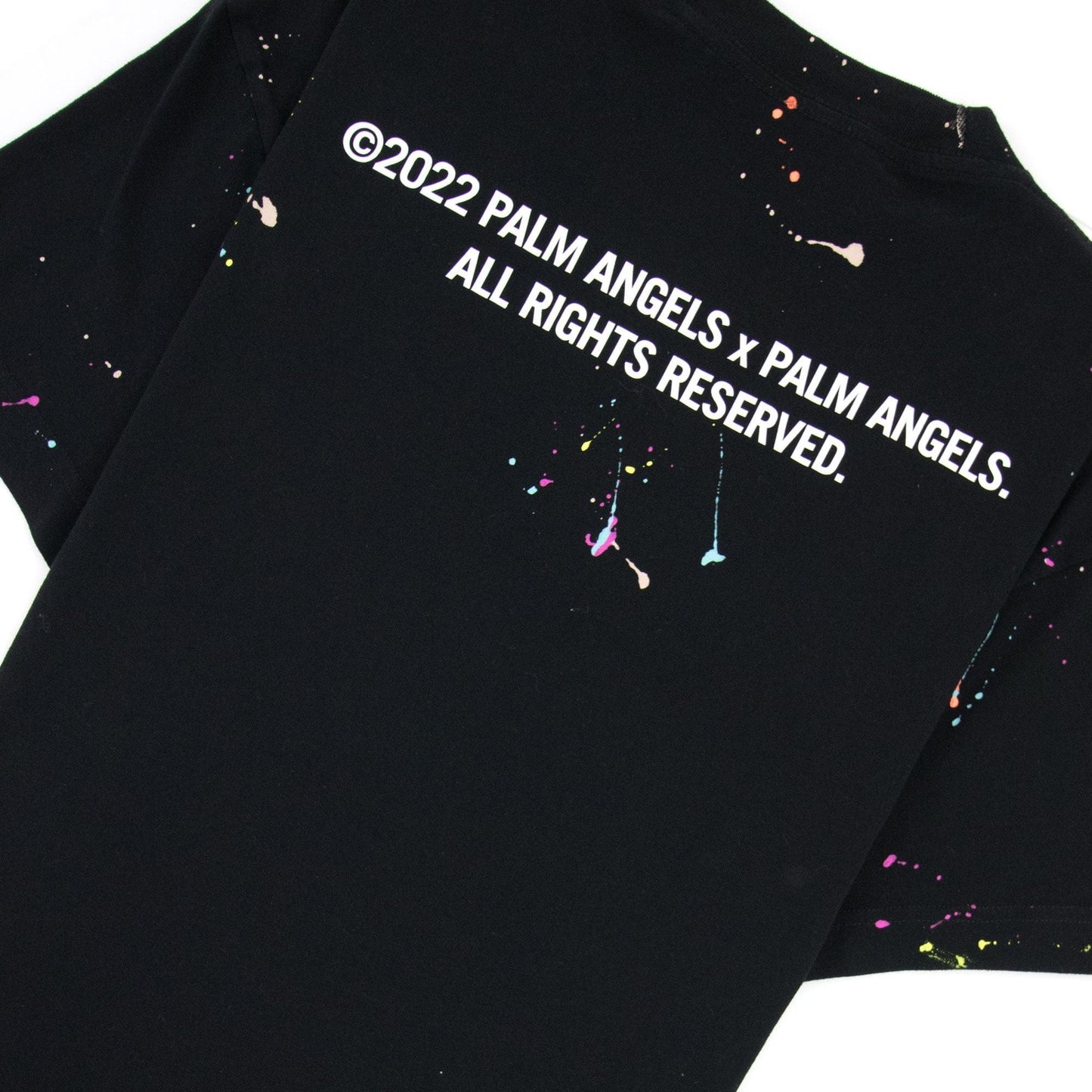 Palm Angels Pxp Painted Classic T Shirt Black/white