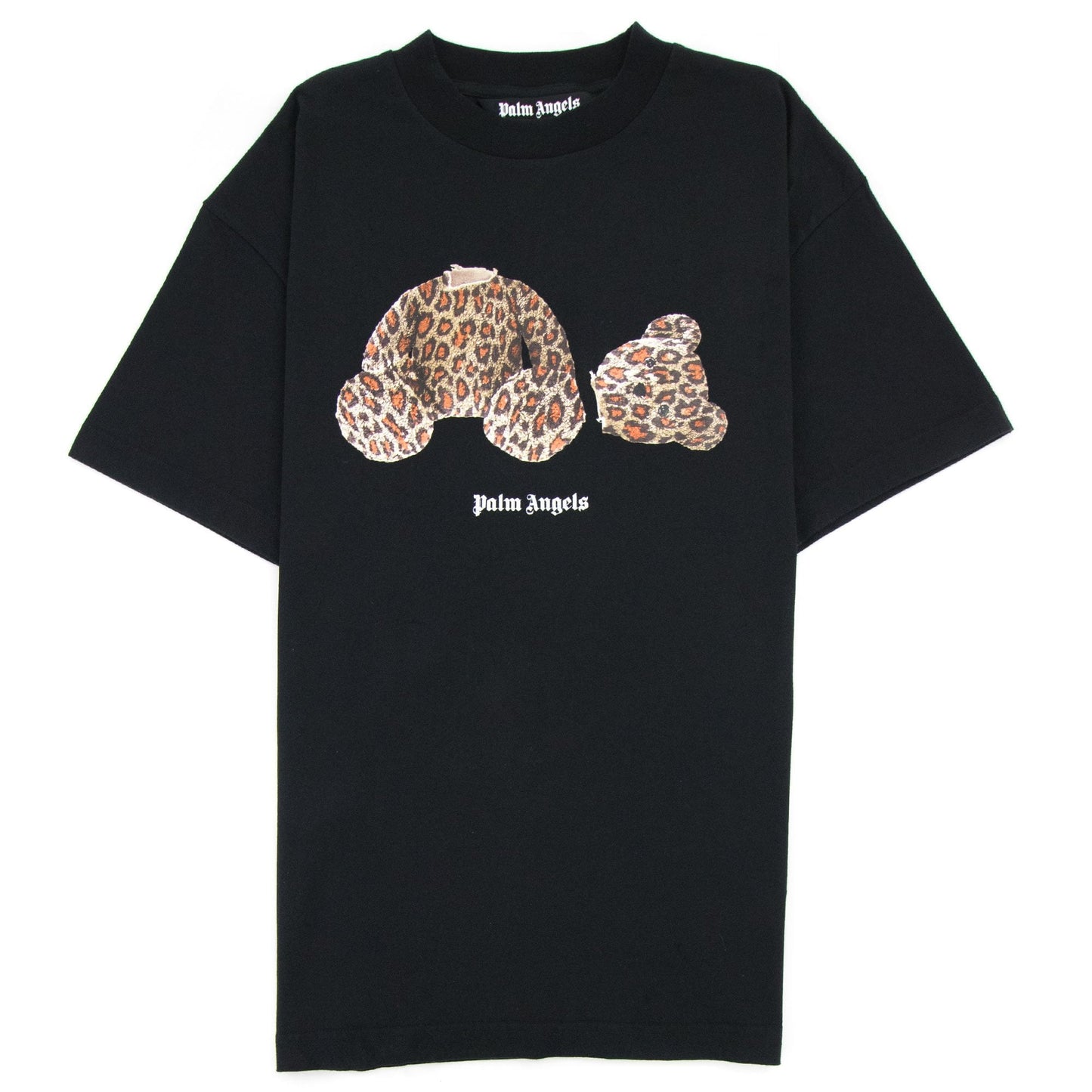 Palm Angels Leopard Bear Classic T Shirt Black/brown